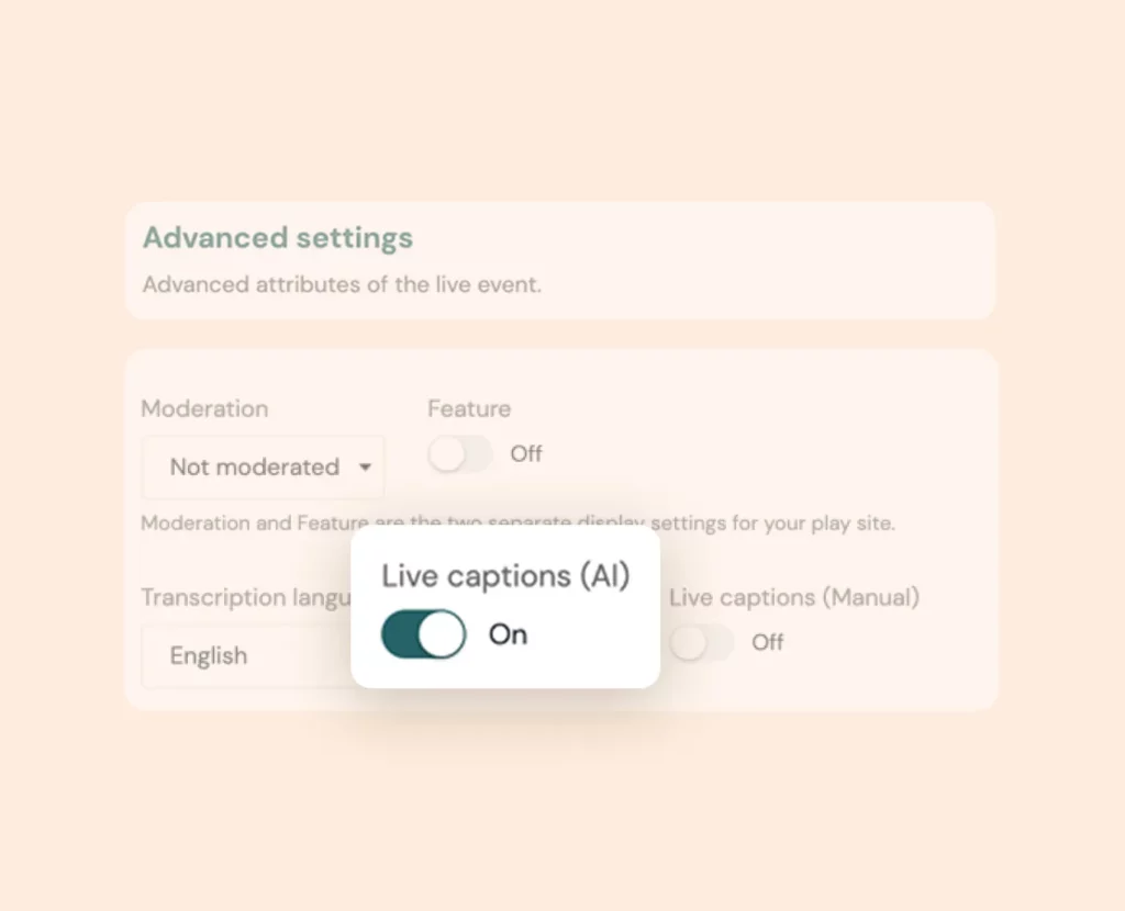 Live transcription Quickchannel