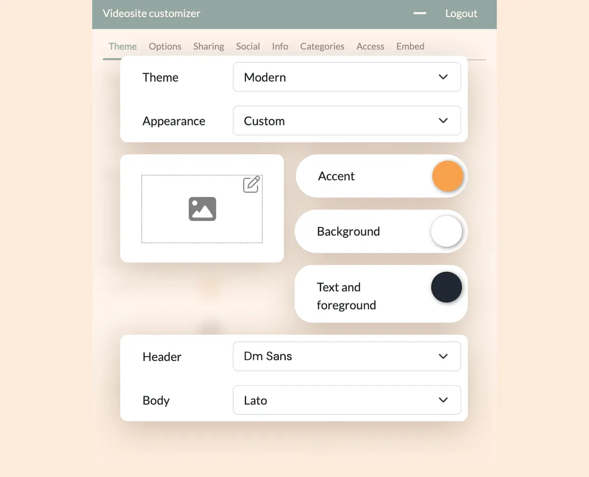 customize videosite Quickchannel