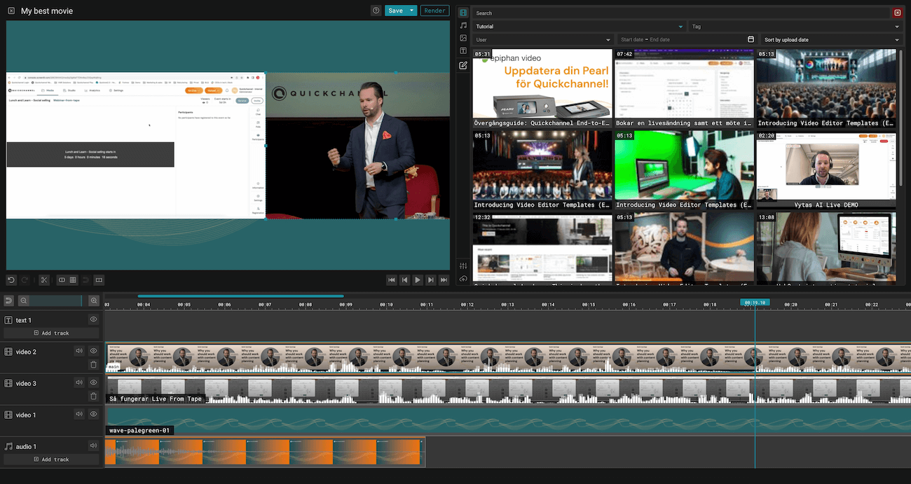 picture-in-picture video editor Quickchannel