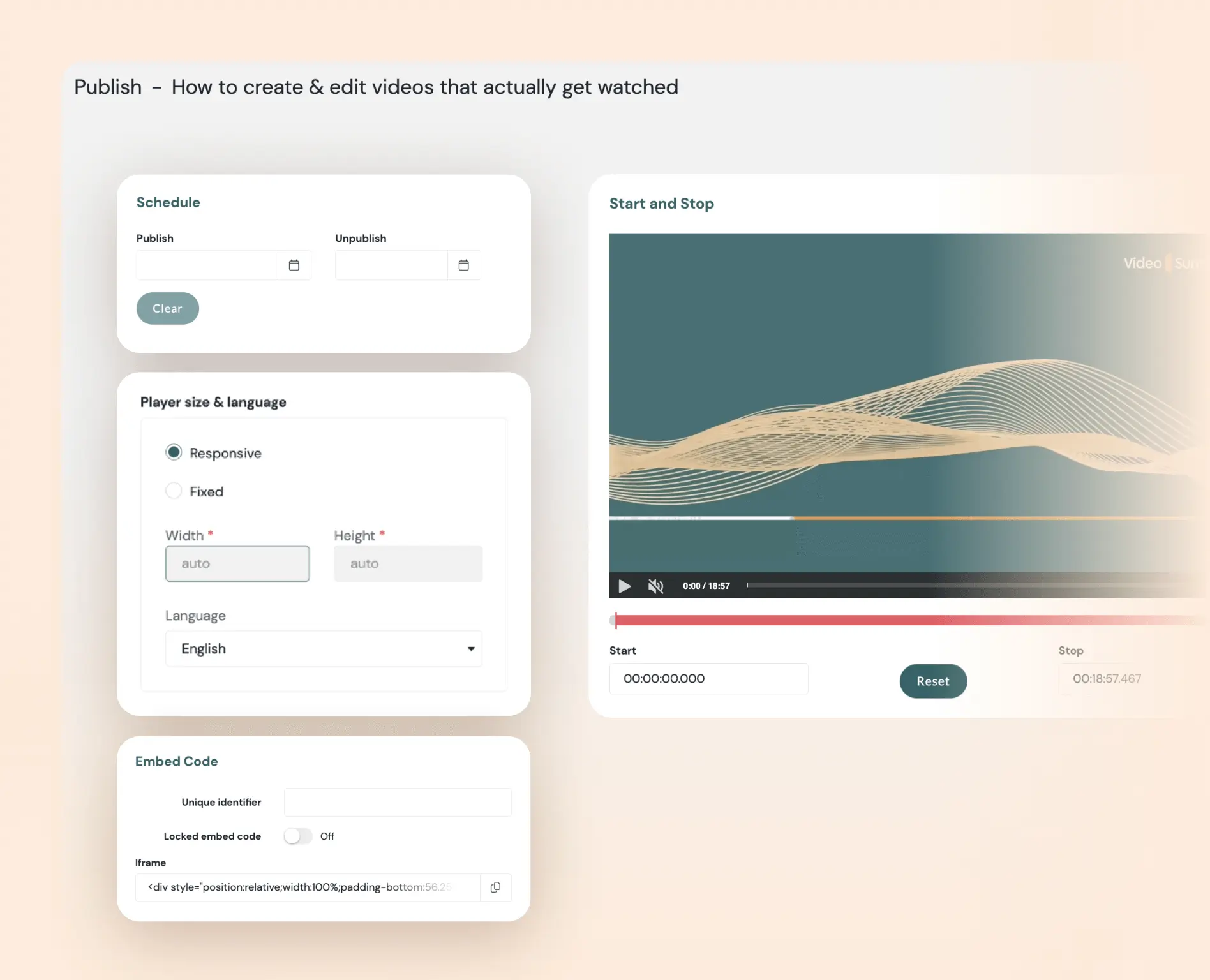 video distribution embed