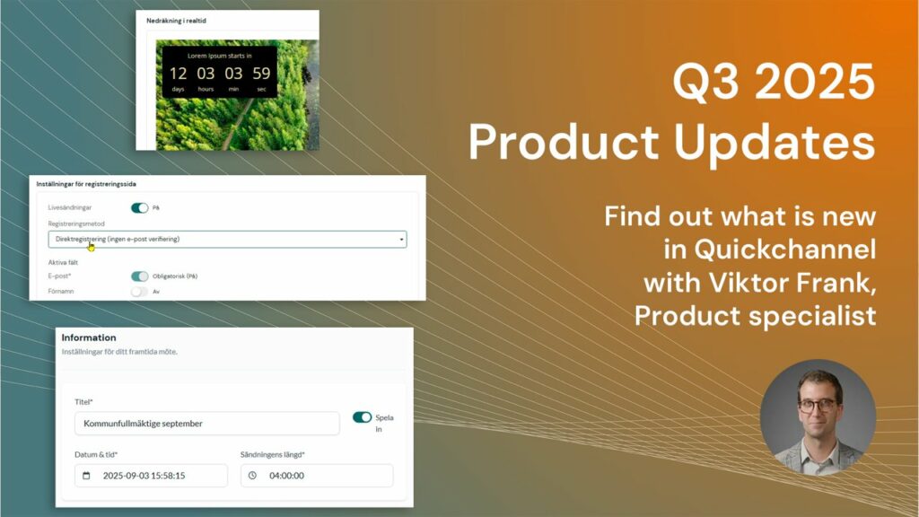Quickchannel product update Q3 2025