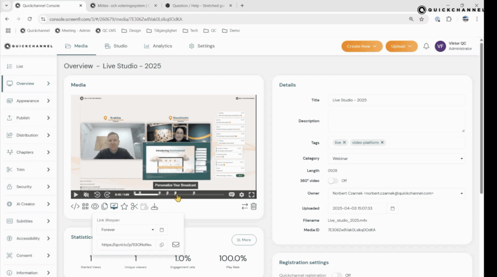 Q1 Product Updates Video Player Quickchannel