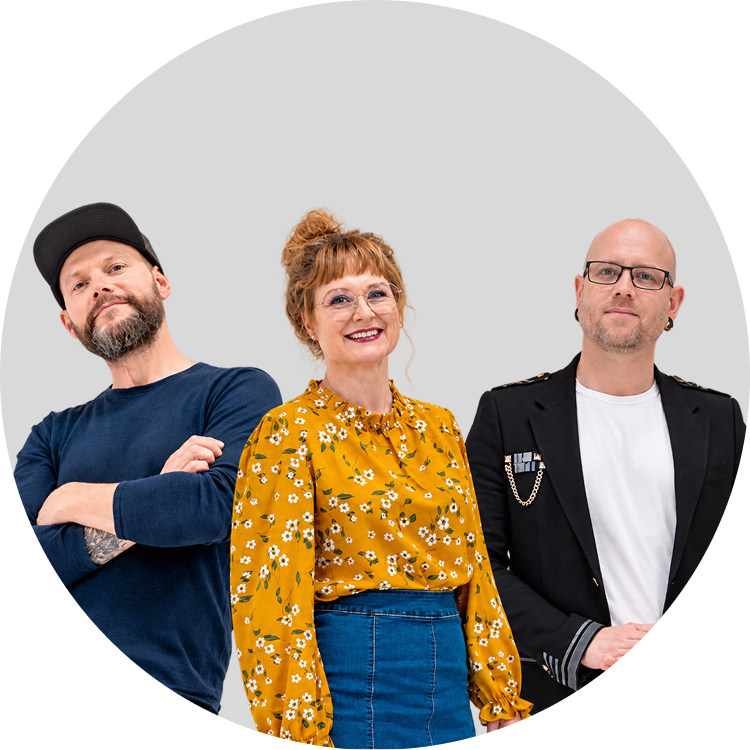 Anna Almgren, Joakim Jarlsén and Pär “Pärlan” Floby